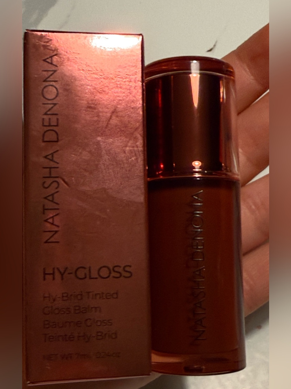 Natasha Denona Hy-Gloss Tinted Gloss Balm — Deep Warm Brown